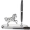 Matashi Chrome Plated Executive Desk Set W/ Pen And Silver Horse Ornament Desk Accessories Gift For Christmas Boss